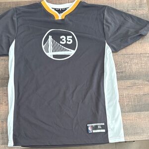 Golden State Warriors Black and Gray T-Shirt Kevin Durant youth XL